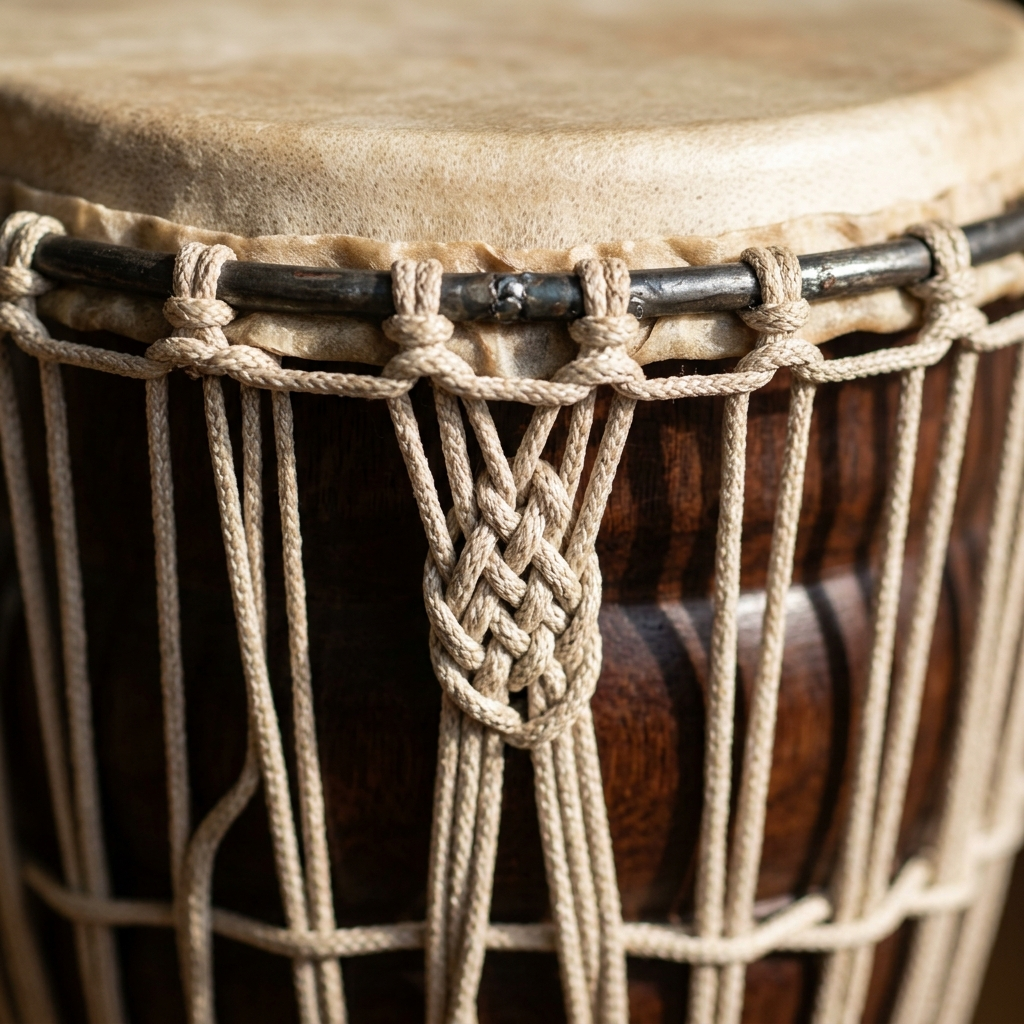 djembe — rope tuning weave macro