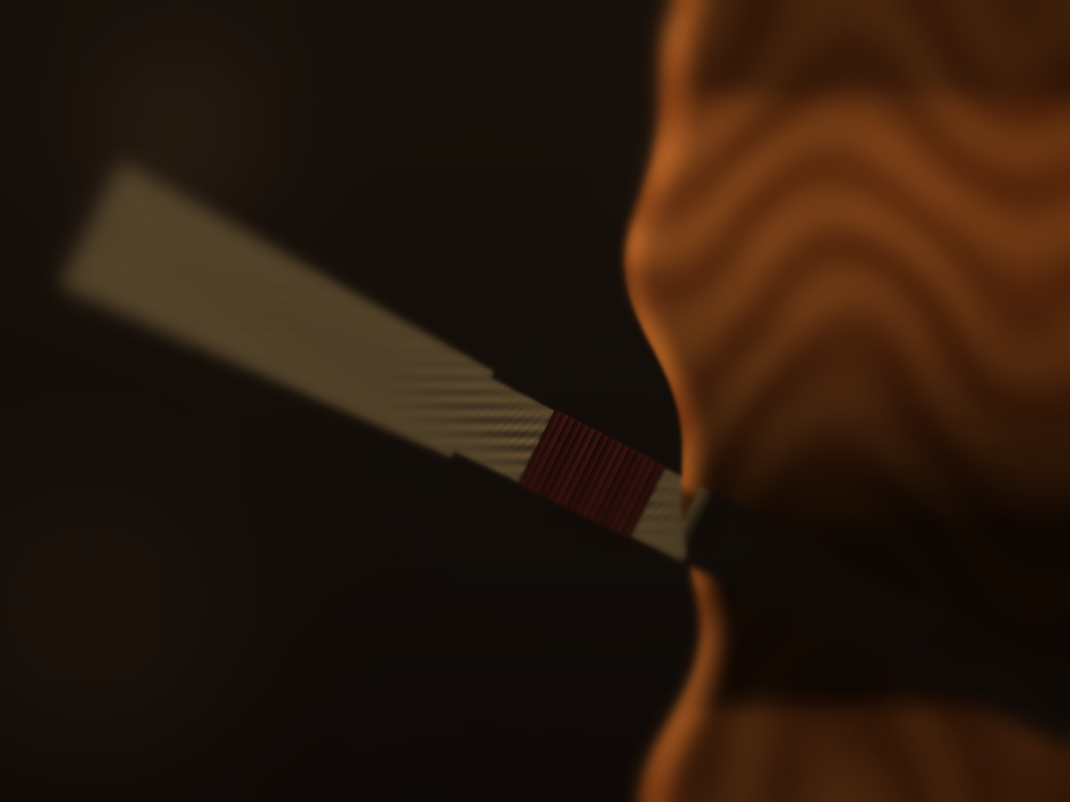 duduk double-reed bridle — macro detail render