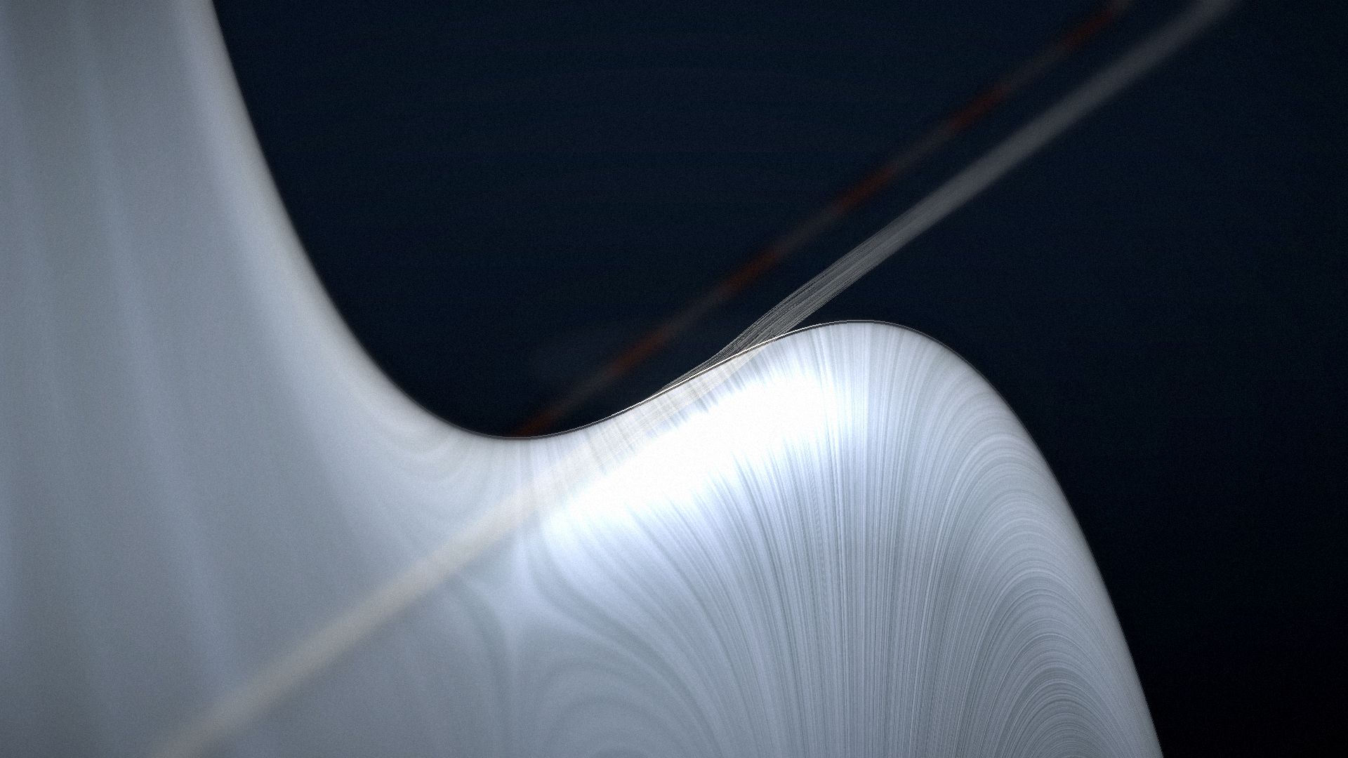 Musical Saw — macro detail: bowed contact region
