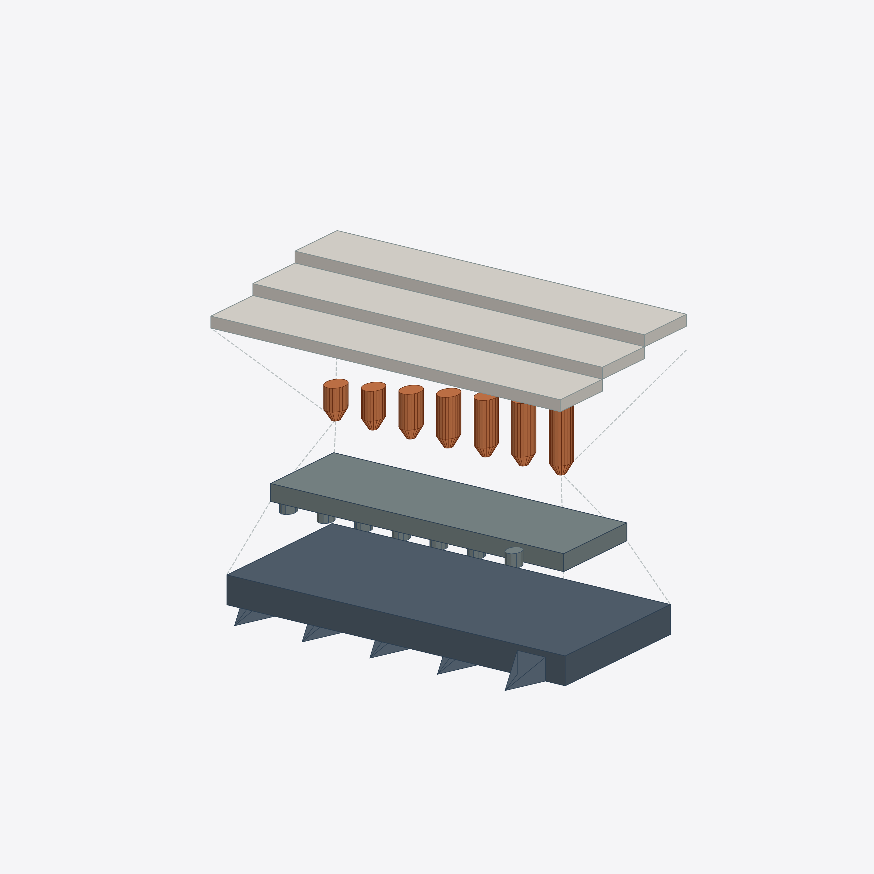 Sea Organ — exploded assembly diagram
