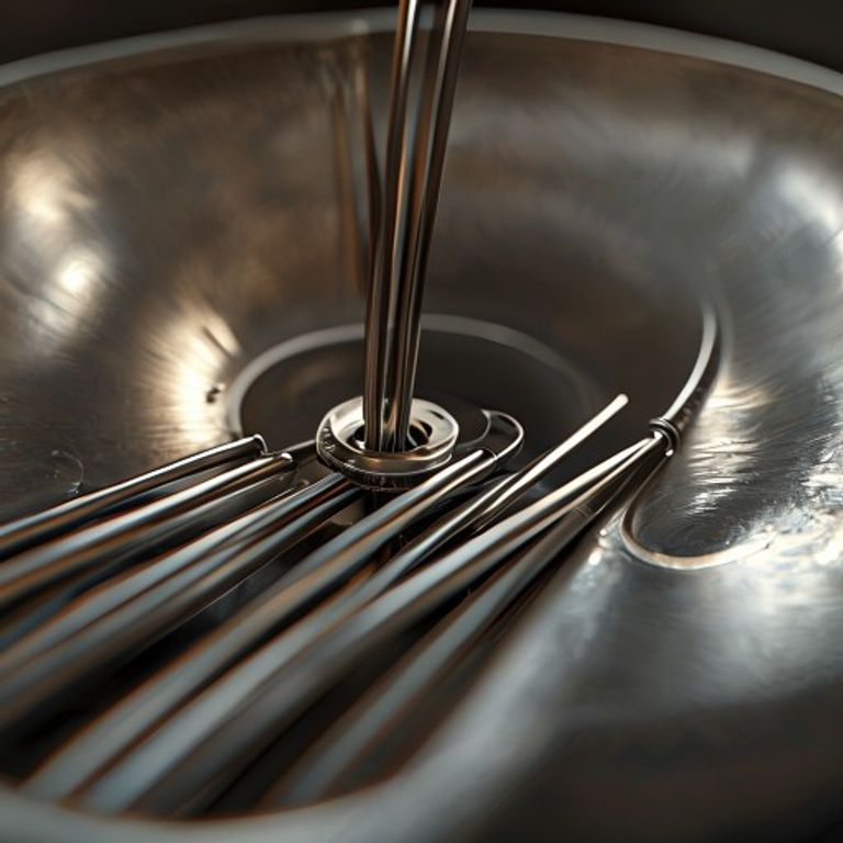Waterphone — macro detail: rim rod field